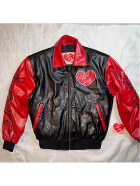 NWT Women’s Medium I Love Lucy Authentic Apparel Bomber Jacket Faux Leather